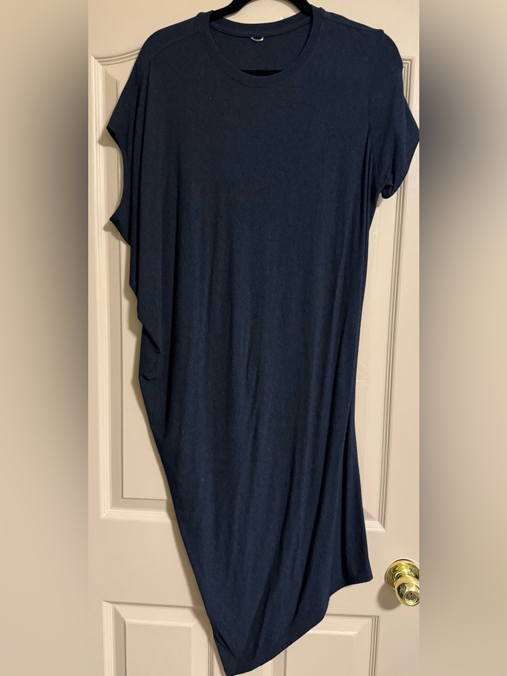 Kit and Ace Navy Asymmetrical Draped Dress
